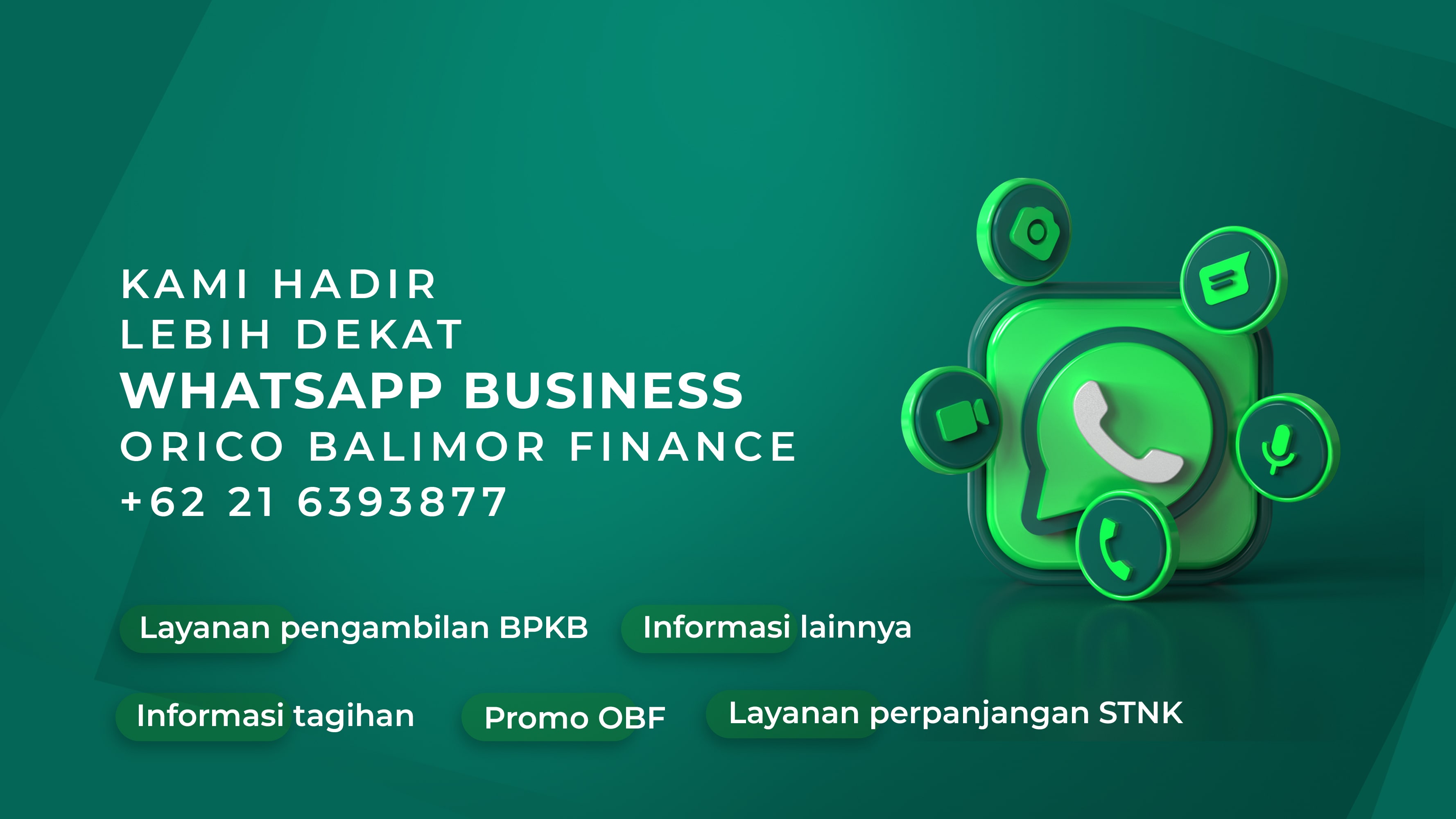 Whatsapp Orico Balimor Finance